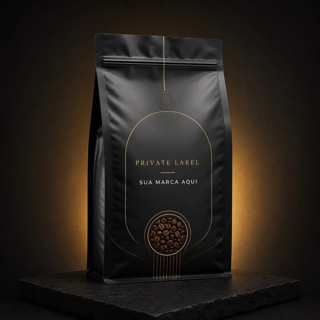 Mockup Private Label para Café em Grãos