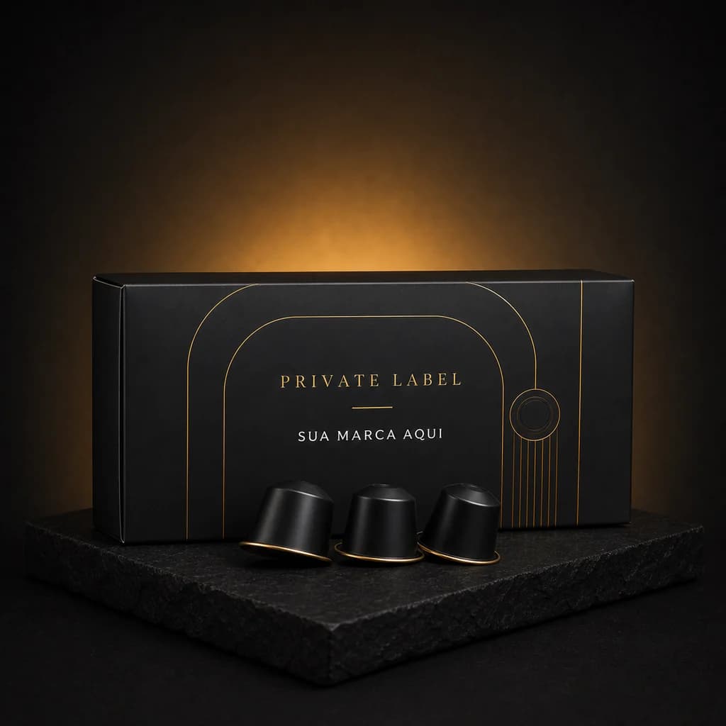 Mockup Private Label para Cápsulas Compatíveis